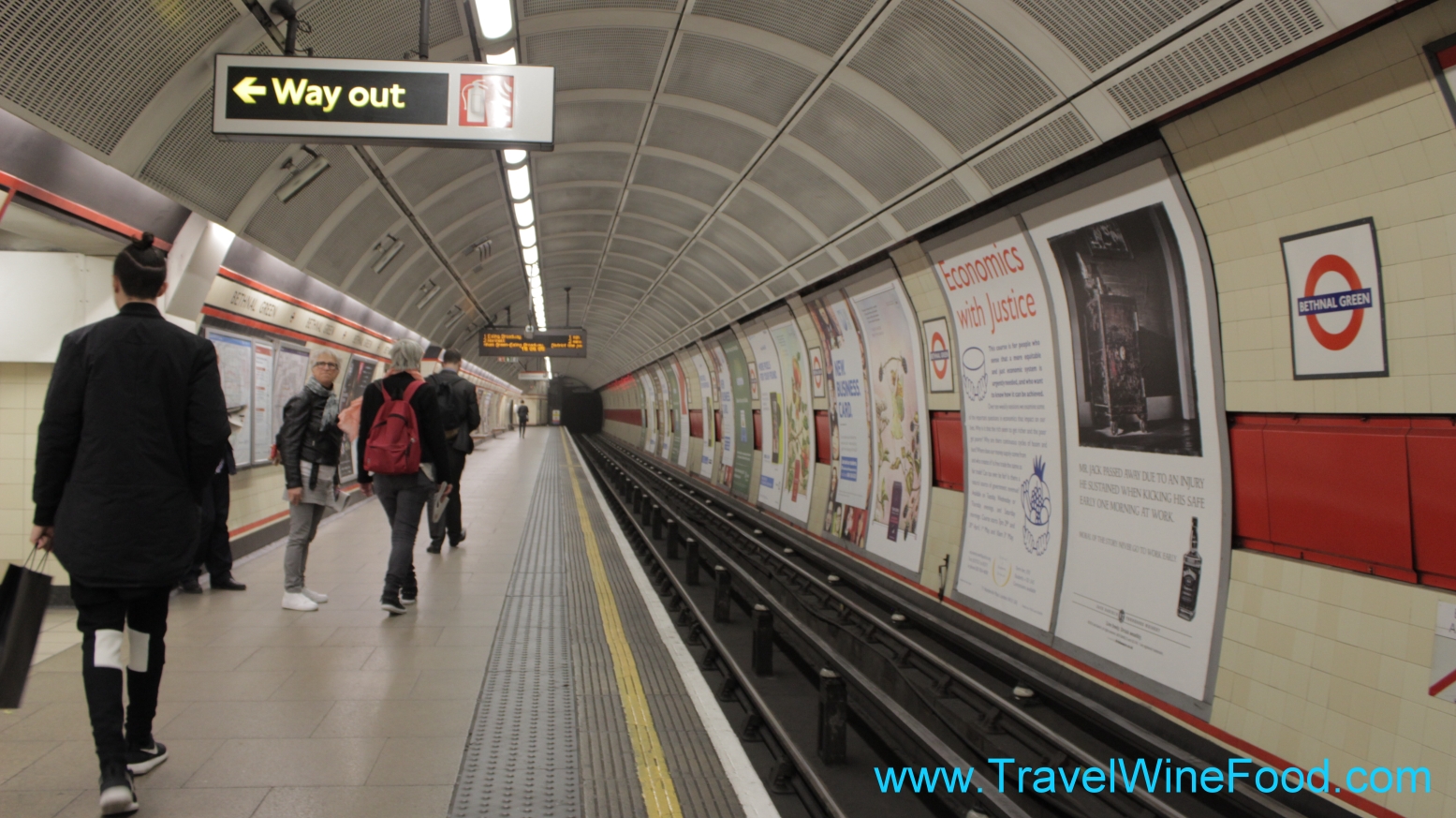 London Underground Bethnal Green Train Tunnel England United Kingdom {UK)